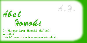 abel homoki business card